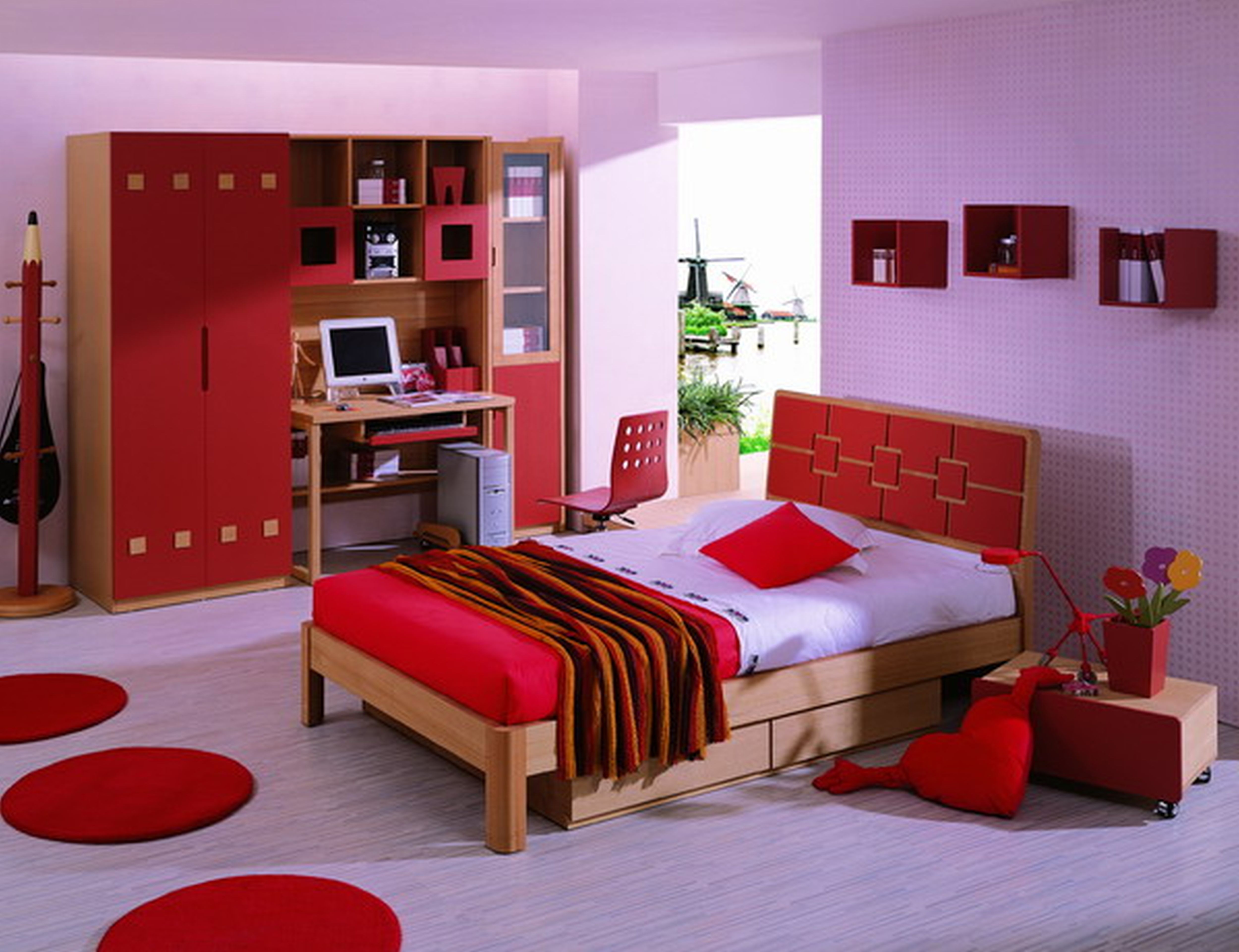 Red And Purple Bedroom Decorpad